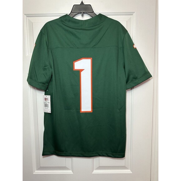 Size M Nike FAMU Florida A&M Rattlers Home Football Jersey Green Men's #1 NEW - Picture 2 of 4
